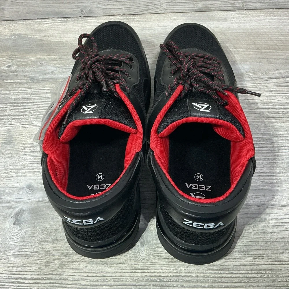 NEW Zeba Mens Sneakers Size 14 M Hands Free Comfort Walking Shoes Black Red